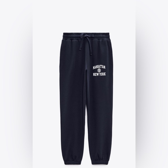 Zara Pants - Zara Text Print Jogger Sweatpants- Size Small-New with Tags
